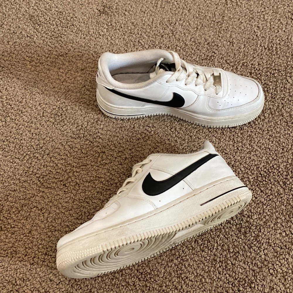 black and white air force ones